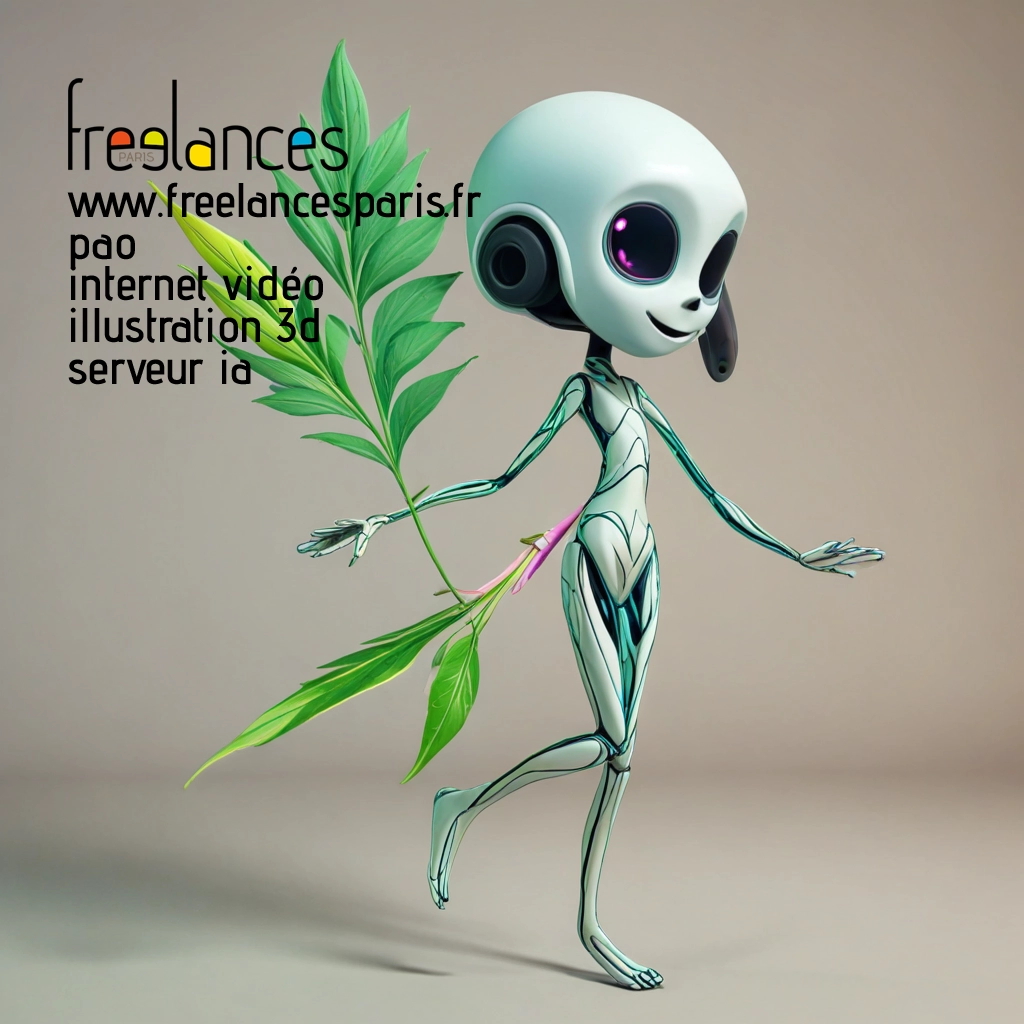 Pao mise en page internet vidéo illustration 3d serveur image IA générative AI freelance paris studio de création magazines C3XMR5B0